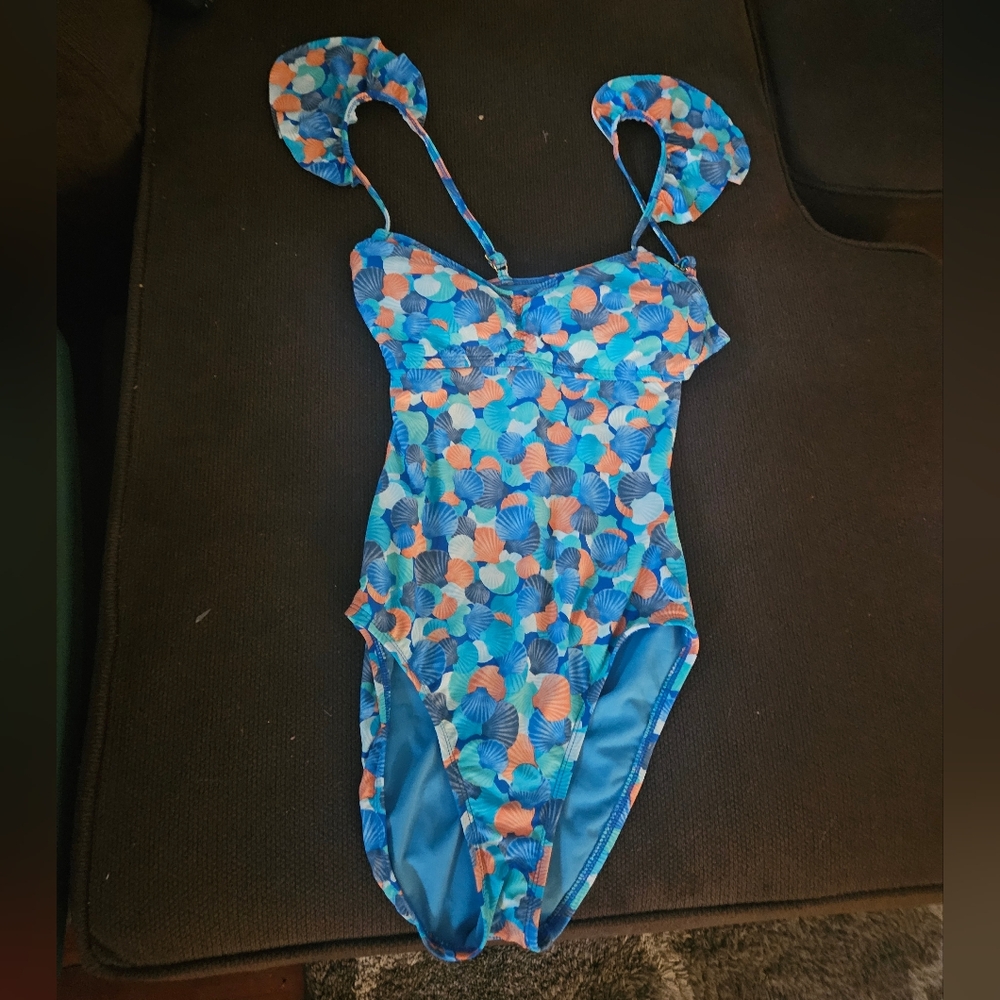 JCPenney Degree Seashell One Piece Swimsuit Womens Size XS